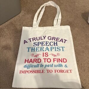 Canvas Speech Therapist Bag Gift- Supervisor SLP GIFTS Tote Bag Thank You Gifts